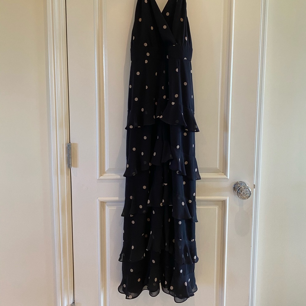 Fame and Partners Black and White Ruffle Jumpsuit - Picture 4 of 5
